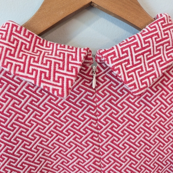 Tyler Boe Pink and White Geometric Dress - Picture 6 of 11